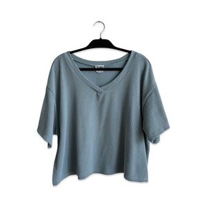 ARULA Muted Green Relaxed Boxy Tee